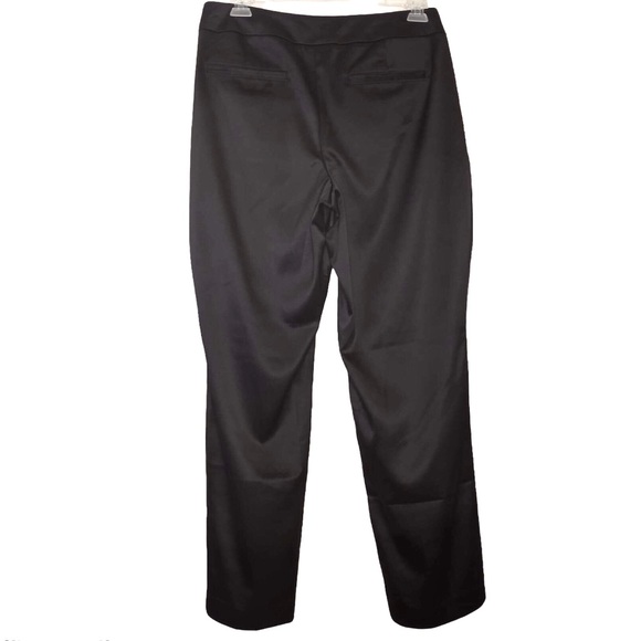 Apt 9 Black Satin Straight Leg Trouser Pants NEW - Picture 2 of 7